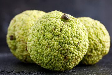 Adam's apple on a black background.