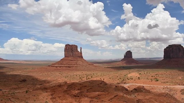 Monument Valley panorama from the Navajo Nation Tribal Park, on the Arizona-Utah border, USA
