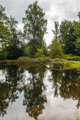 Fototapeta na wymiar Tuinen van kasteel Cannenburg in de gemeente Vaassen