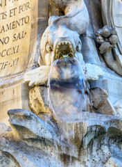 Fototapeta na wymiar Della Porta Fish Fountain Piazza Rotunda Rome Italy