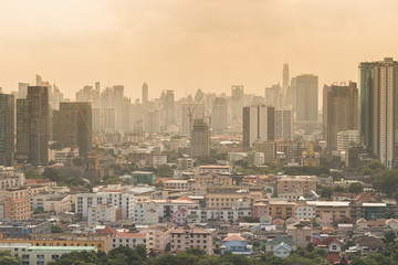 Bangkok cityscape in evening