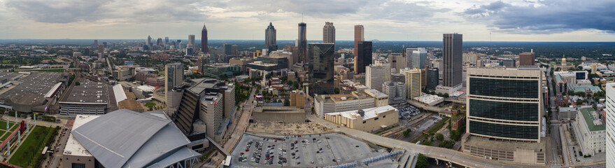 Naklejka na ściany i meble Aerial Downtown Atlanta USA