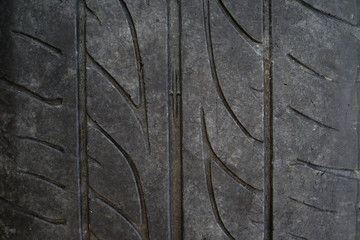 Used tyre close up full frame