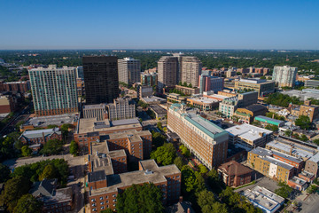 Naklejka premium Aerial image Evanston Chicago