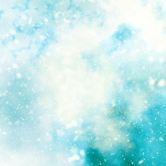 Christmas background with glitter lights. Defocused abstract texture