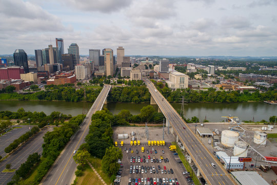 Aerial image of Downtown Nashville Tennessee
