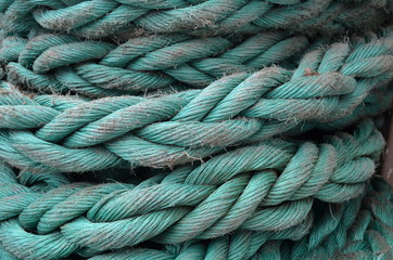 Textur: Seile an einem Fischnetz