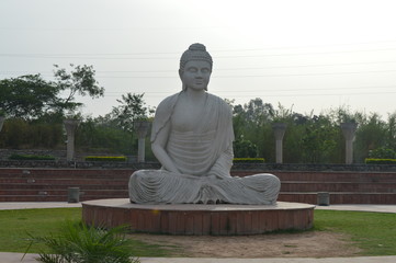 Buddha Statue in Chandigarh Sukhna Lake,  Northern India
