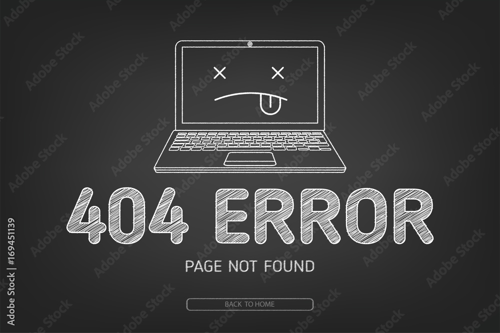 Poster 404 error not found page in blak board