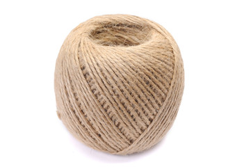 Jute twine on white