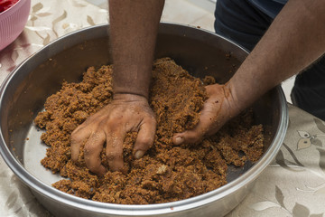 Traditional Turkish food (Cig Kofte)
