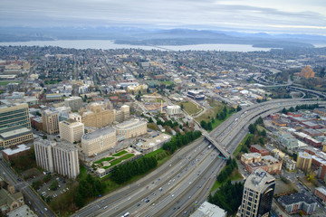 Fototapeta na wymiar Harborview Medical Center, Seattle, WA