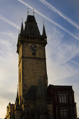 City Town Hall with astronomical clock in Prague