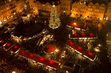 Christmas market on Old Town Square in Prague
