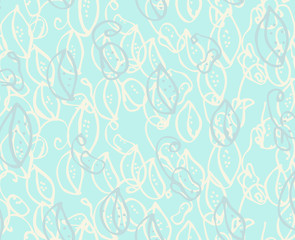 Abstract countered on green spring seeds with dots