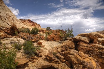 Clouds and Red Sandstone at Capital Reef