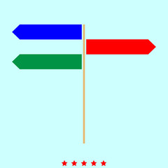 Direction sign  set  it is color icon .
