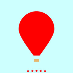 Hot air balloon  set  it is color icon .