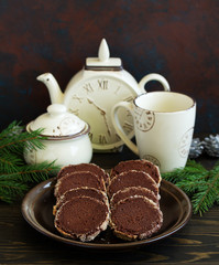 Christmas sugar chocolate biscuits.