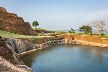 Water tank at the summit of Sigiriya Rock Fortress in Sri Lanka