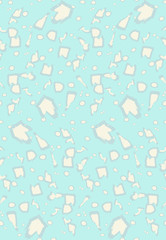 Green and yellow rough ink spots