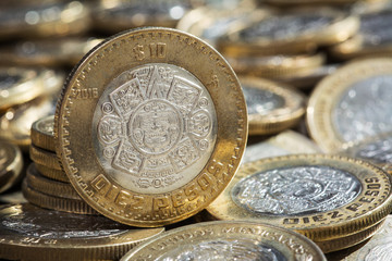 Monedas de 10 pesos Mexicanos 