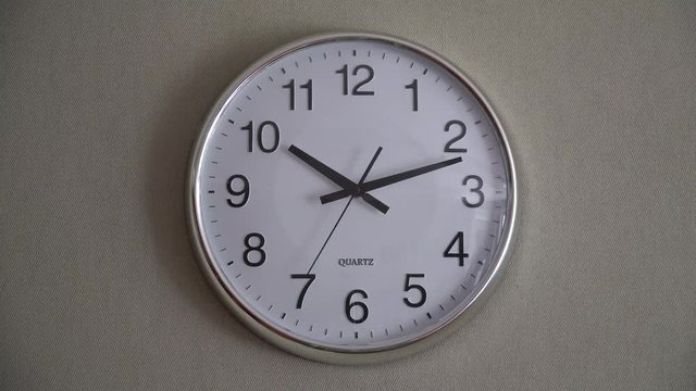 Wall clock are running. Timelapse 8x