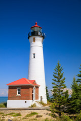 Fototapeta na wymiar Crisp Point Lighthouse on Lake Superior