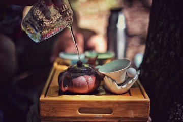 Tea ceremony on top of the mountain