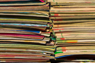 Stack of the old journals for background