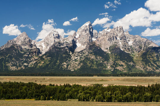 Jagged Peaks Of Grand Teton Mountains