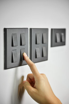 lighting switches on wall.