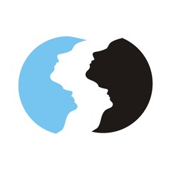 Силуэт лица человека