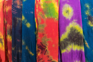 Colored batik fabric