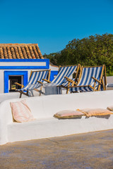 Terrace overlooking the beautiful beach and cliff