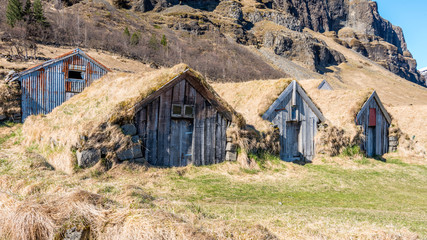 Iceland town and Nupsstadur Farm  