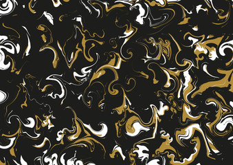 Black, gold, white marble background