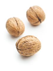 Dried walnuts in nutshell.