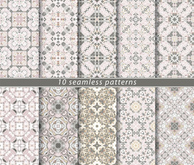 Set of ten seamless patterns