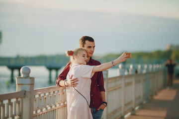 couple near river