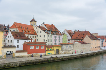 Fototapeta na wymiar Danube River Regensburg Germany 