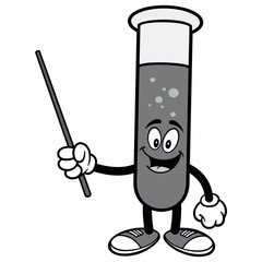 Test Tube with Pointer Illustration