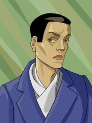 Retro potrtrait of a young man