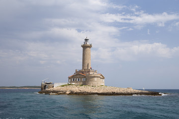 Fototapeta na wymiar Leuchtturm Porer / Istrien