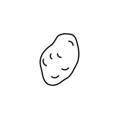 Potato thin line vector icon. Isolated vegetables linear style for menu, label, logo. Simple vegetarian food sign.