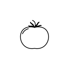 Tomato thin line vector icon. Isolated vegetables linear style for menu, label, logo. Simple vegetarian food sign.