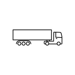 long truck icon on white background