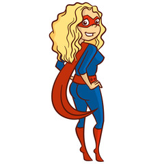 Super hero woman Cartoon character
