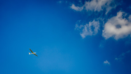 Glider gliding through the sky