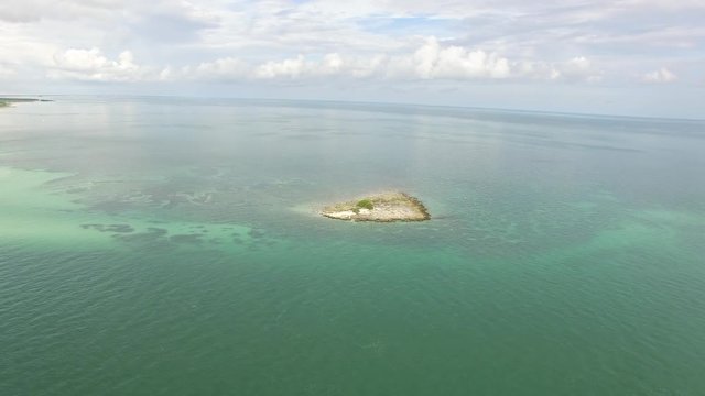 Aerial video of Trinity's Key in the Florida Keys.